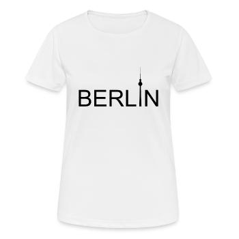 Tour de télévision BERLIN - T-shirt respirant Femme - blanc - Devant - AI Model Female 172 dark (172cm)