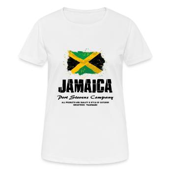 Jamaica Flag Logo - Frauen T-Shirt atmungsaktiv - Weiß - Vorne - AI Model Female 172 dark (172cm)