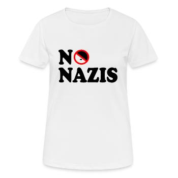 No nazis - Frauen T-Shirt atmungsaktiv - Weiß - Vorne - AI Model Female 172 dark (172cm)