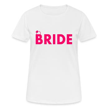 Bride - Women's Breathable T-Shirt - white - Front - AI Model Female 172 dark (172cm)