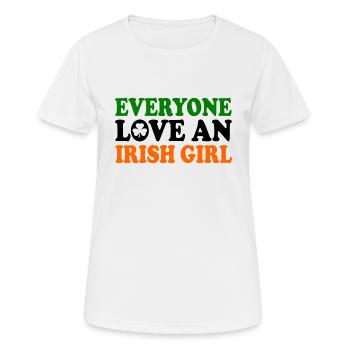 everyone loves an irish girl - Frauen T-Shirt atmungsaktiv - Weiß - Vorne - AI Model Female 172 dark (172cm)