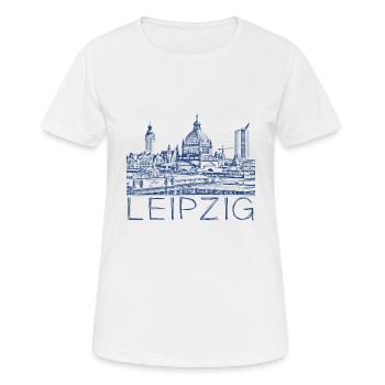 Kulizeichnung Leipzig - T-shirt respirant Femme - blanc - Devant - AI Model Female 172 dark (172cm)