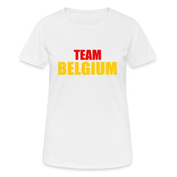 Belgium - Women's Breathable T-Shirt - white - Front - AI Model Female 172 dark (172cm)