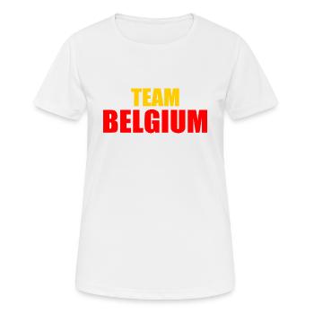 belgique - T-shirt respirant Femme - blanc - Devant - AI Model Female 172 dark (172cm)