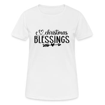 Bénédictions de Noël - T-shirt respirant Femme - blanc - Devant - AI Model Female 172 dark (172cm)