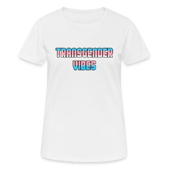 Transgender Vibes Trans Pride LGBTQ - T-shirt respirant Femme - blanc - Devant - AI Model Female 172 dark (172cm)