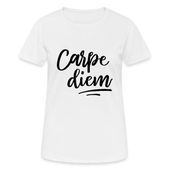 Carpe Diem - Women's Breathable T-Shirt - white - Front - AI Model Female 172 dark (172cm)