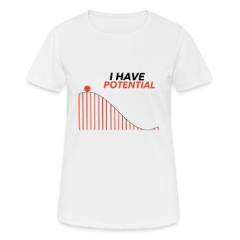 I HAVE POTENTIAL - Women's Breathable T-Shirt - white - Front - AI Model Female 172 dark (172cm)