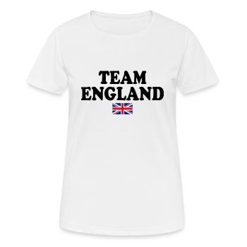 England - Women's Breathable T-Shirt - white - Front - AI Model Female 172 dark (172cm)