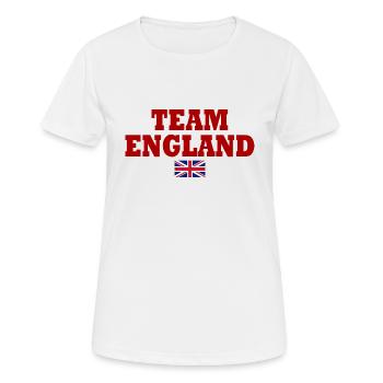 England - Women's Breathable T-Shirt - white - Front - AI Model Female 172 dark (172cm)