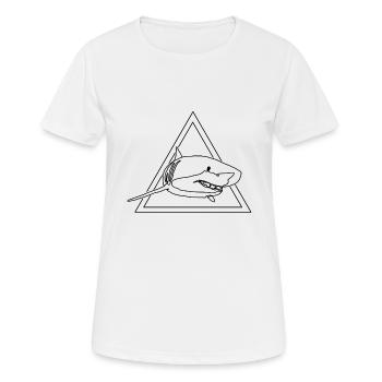 shark - Women's Breathable T-Shirt - white - Front - AI Model Female 172 dark (172cm)