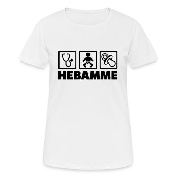 Hebamme - Frauen T-Shirt atmungsaktiv - Weiß - Vorne - AI Model Female 172 dark (172cm)