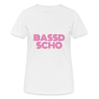 Bassd scho - Franken fränkisch fränggisch Geschenk - Frauen T-Shirt atmungsaktiv - Weiß - Vorne - AI Model Female 172 dark (172cm)