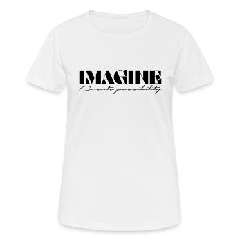 Imagine Create possibility - Women's Breathable T-Shirt - white - Front - AI Model Female 172 dark (172cm)