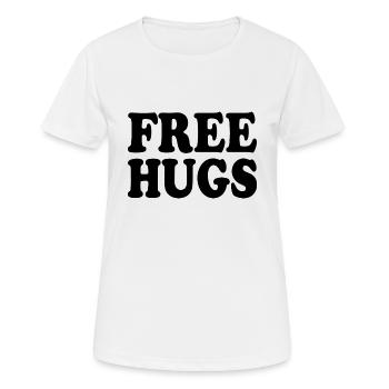 Free hugs - Frauen T-Shirt atmungsaktiv - Weiß - Vorne - AI Model Female 172 dark (172cm)