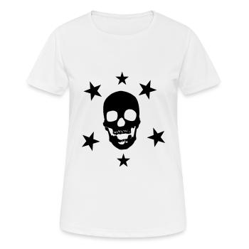 SKULL SUPERSTAR - Frauen T-Shirt atmungsaktiv - Weiß - Vorne - AI Model Female 172 dark (172cm)