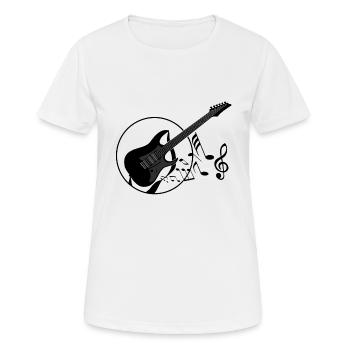 guitare - T-shirt respirant Femme - blanc - Devant - AI Model Female 172 dark (172cm)