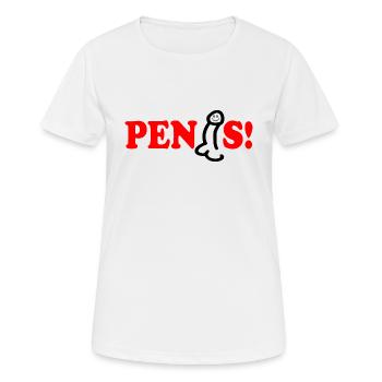 Penis - T-shirt respirant Femme - blanc - Devant - AI Model Female 172 dark (172cm)