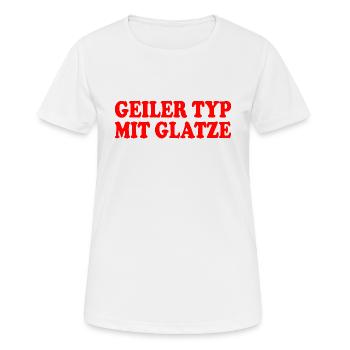 guy with bald head - Women's Breathable T-Shirt - white - Front - AI Model Female 172 dark (172cm)