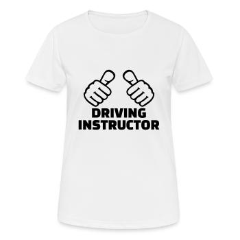 Driving instructor - Women's Breathable T-Shirt - white - Front - AI Model Female 172 dark (172cm)