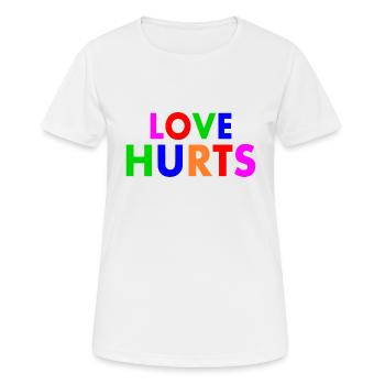 Love hurts - Women's Breathable T-Shirt - white - Front - AI Model Female 172 dark (172cm)