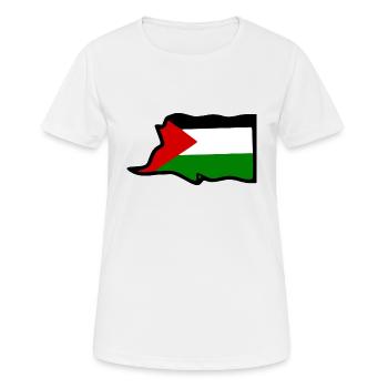 Palestine - T-shirt respirant Femme - blanc - Devant - AI Model Female 172 dark (172cm)
