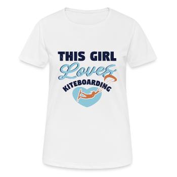 Cette fille aime - T-shirt respirant Femme - blanc - Devant - AI Model Female 172 dark (172cm)
