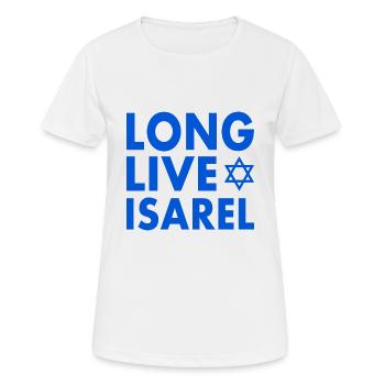 Long live israel - T-shirt respirant Femme - blanc - Devant - AI Model Female 172 dark (172cm)