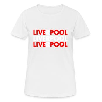 Liverpool - T-shirt respirant Femme - blanc - Devant - AI Model Female 172 dark (172cm)