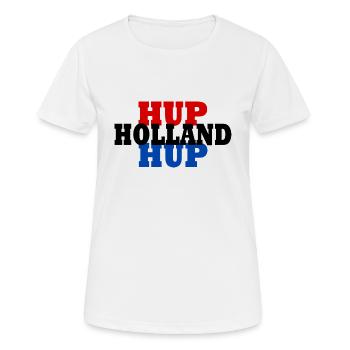 Hup holland hup - Frauen T-Shirt atmungsaktiv - Weiß - Vorne - AI Model Female 172 dark (172cm)