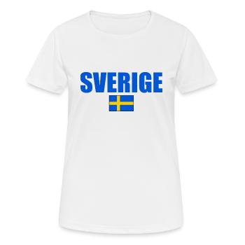 Sverige - Frauen T-Shirt atmungsaktiv - Weiß - Vorne - AI Model Female 172 dark (172cm)