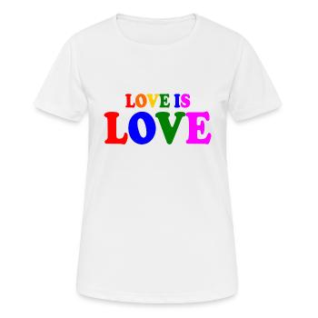 Love is love - T-shirt respirant Femme - blanc - Devant - AI Model Female 172 dark (172cm)