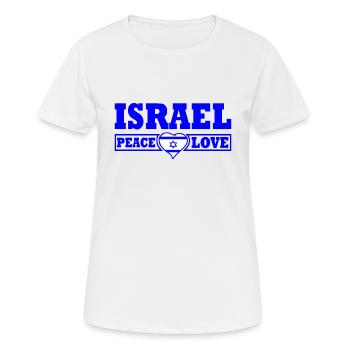 Israel - T-shirt respirant Femme - blanc - Devant - AI Model Female 172 dark (172cm)