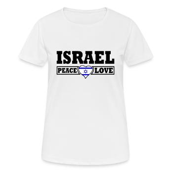 Israel - T-shirt respirant Femme - blanc - Devant - AI Model Female 172 dark (172cm)