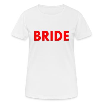 Bride - Women's Breathable T-Shirt - white - Front - AI Model Female 172 dark (172cm)