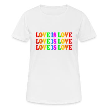 Love is love - T-shirt respirant Femme - blanc - Devant - AI Model Female 172 dark (172cm)