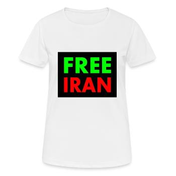 Free iran - Frauen T-Shirt atmungsaktiv - Weiß - Vorne - AI Model Female 172 dark (172cm)