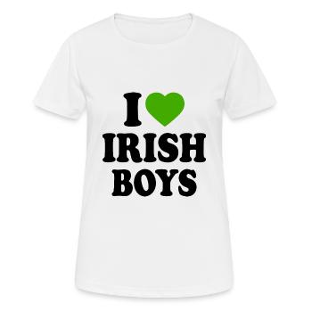 i love irish boys - Women's Breathable T-Shirt - white - Front - AI Model Female 172 dark (172cm)