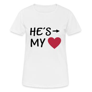 I love you u my Boyfriend girlfriend husband wife - Women's Breathable T-Shirt - white - Front - AI Model Female 172 dark (172cm)