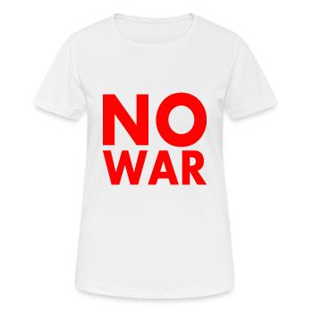 No war - T-shirt respirant Femme - blanc - Devant - AI Model Female 172 dark (172cm)