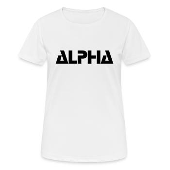 ALPHA - Frauen T-Shirt atmungsaktiv - Weiß - Vorne - AI Model Female 172 dark (172cm)