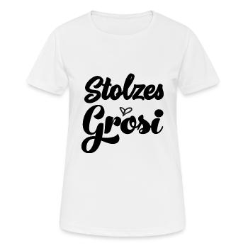 Stolzes Grosi Schweiz Oma Schweiz Großmami - Frauen T-Shirt atmungsaktiv - Weiß - Vorne - AI Model Female 172 dark (172cm)