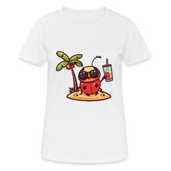 Vacances d’été de coccinelle - T-shirt respirant Femme - blanc - Devant - AI Model Female 172 dark (172cm)