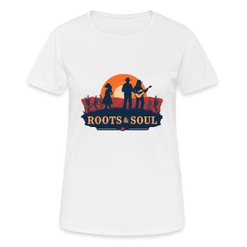 Farmer. Wurzeln und Seele - Frauen T-Shirt atmungsaktiv - Weiß - Vorne - AI Model Female 172 dark (172cm)