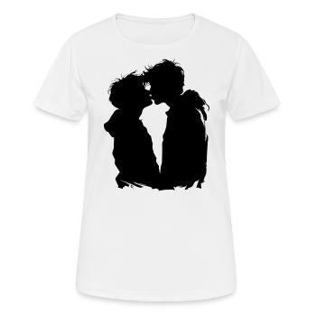 Kiss - Women's Breathable T-Shirt - white - Front - AI Model Female 172 dark (172cm)