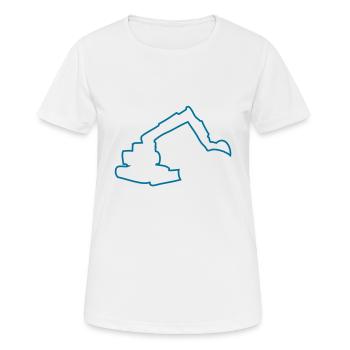 bagger - Frauen T-Shirt atmungsaktiv - Weiß - Vorne - AI Model Female 172 dark (172cm)
