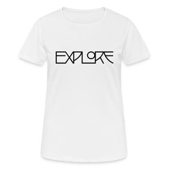 Explore - Women's Breathable T-Shirt - white - Front - AI Model Female 172 dark (172cm)