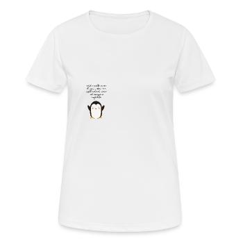 Pinguin - Frauen T-Shirt atmungsaktiv - Weiß - Vorne - AI Model Female 172 dark (172cm)