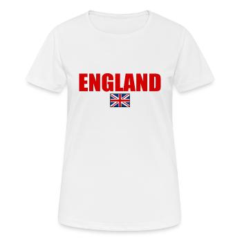 ENGLAND ENGLISCHE BRITISCHE FLAGGE - Frauen T-Shirt atmungsaktiv - Weiß - Vorne - AI Model Female 172 dark (172cm)