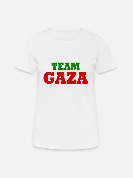 Team gaza - Women's Breathable T-Shirt - white